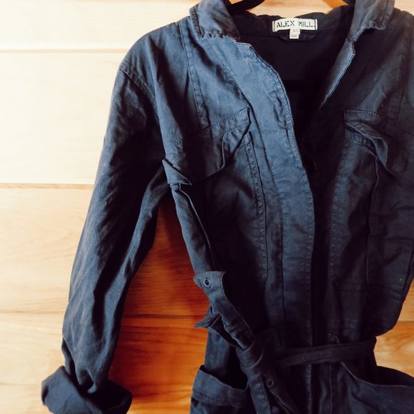 ALEX MILL EXPEDITION JUMPSUIT IN WASHED TWILL - Picture 4 of 8